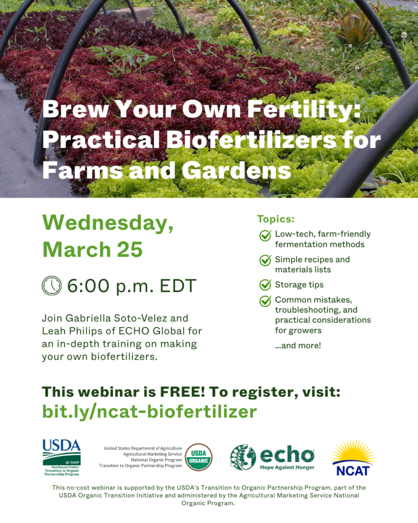 NCAT-Brew Your Own Fertility webinar